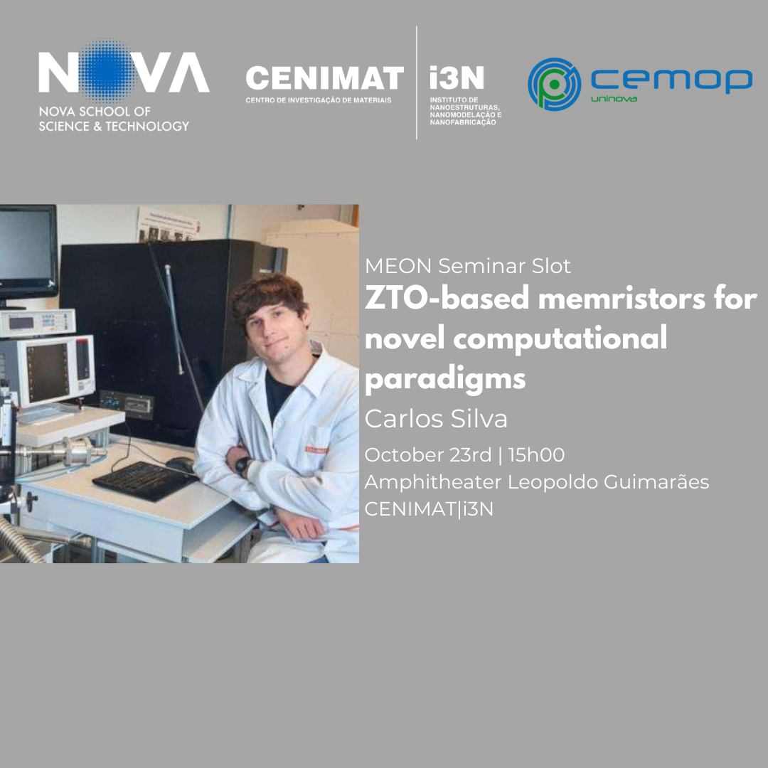 MEON Seminar | ZTO-based memristors for novel computational paradigms