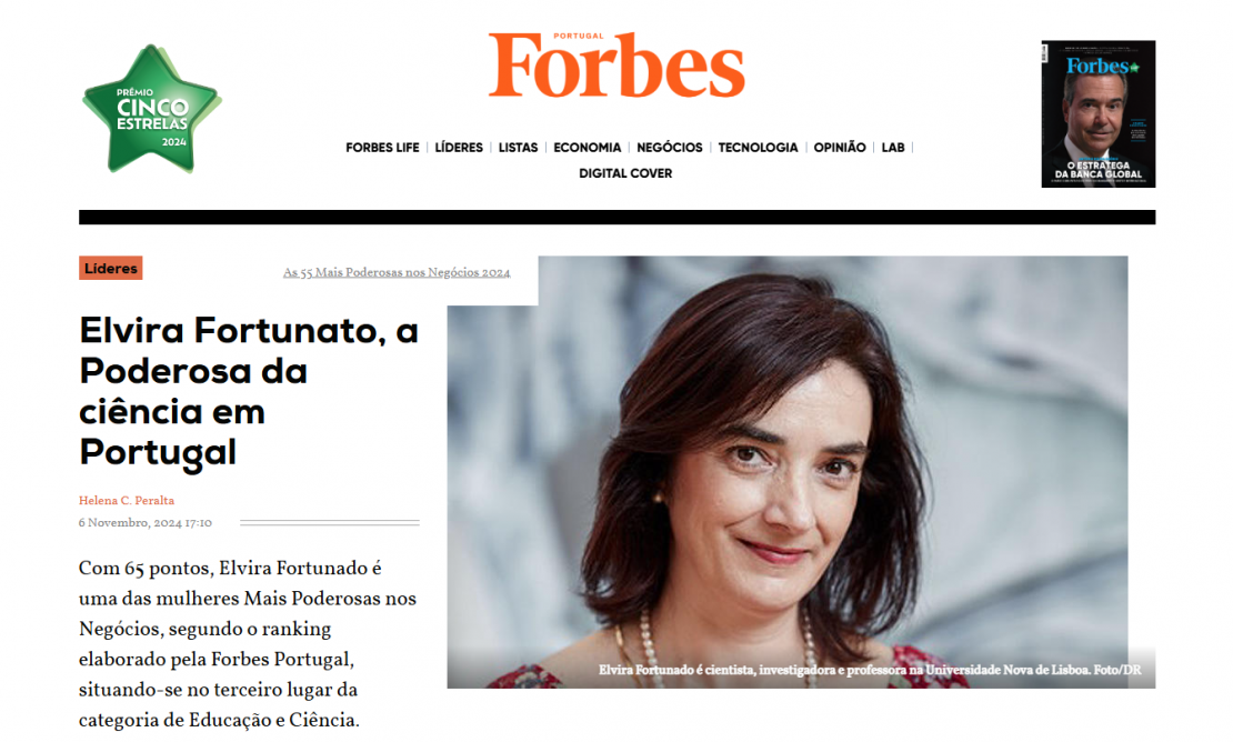 Elvira Fortunato, a Poderosa da ciência em Portugal