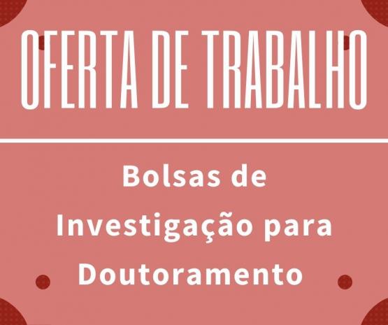 Aviso de Abertura do Concurso para Atribuição de 3 Bolsas de Investigação para Doutoramento